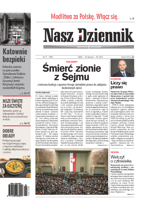 Nasz Dziennik z dnia 26.01.2024 wydanie PDF