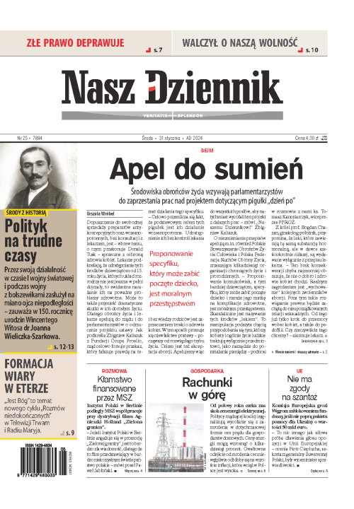 Nasz Dziennik z dnia 31.01.2024 wydanie PDF