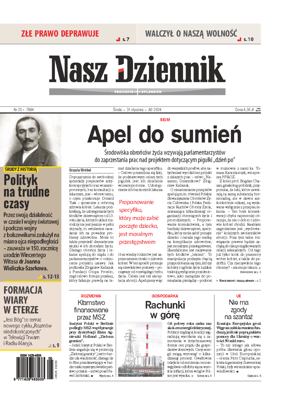 Nasz Dziennik z dnia 31.01.2024 wydanie PDF