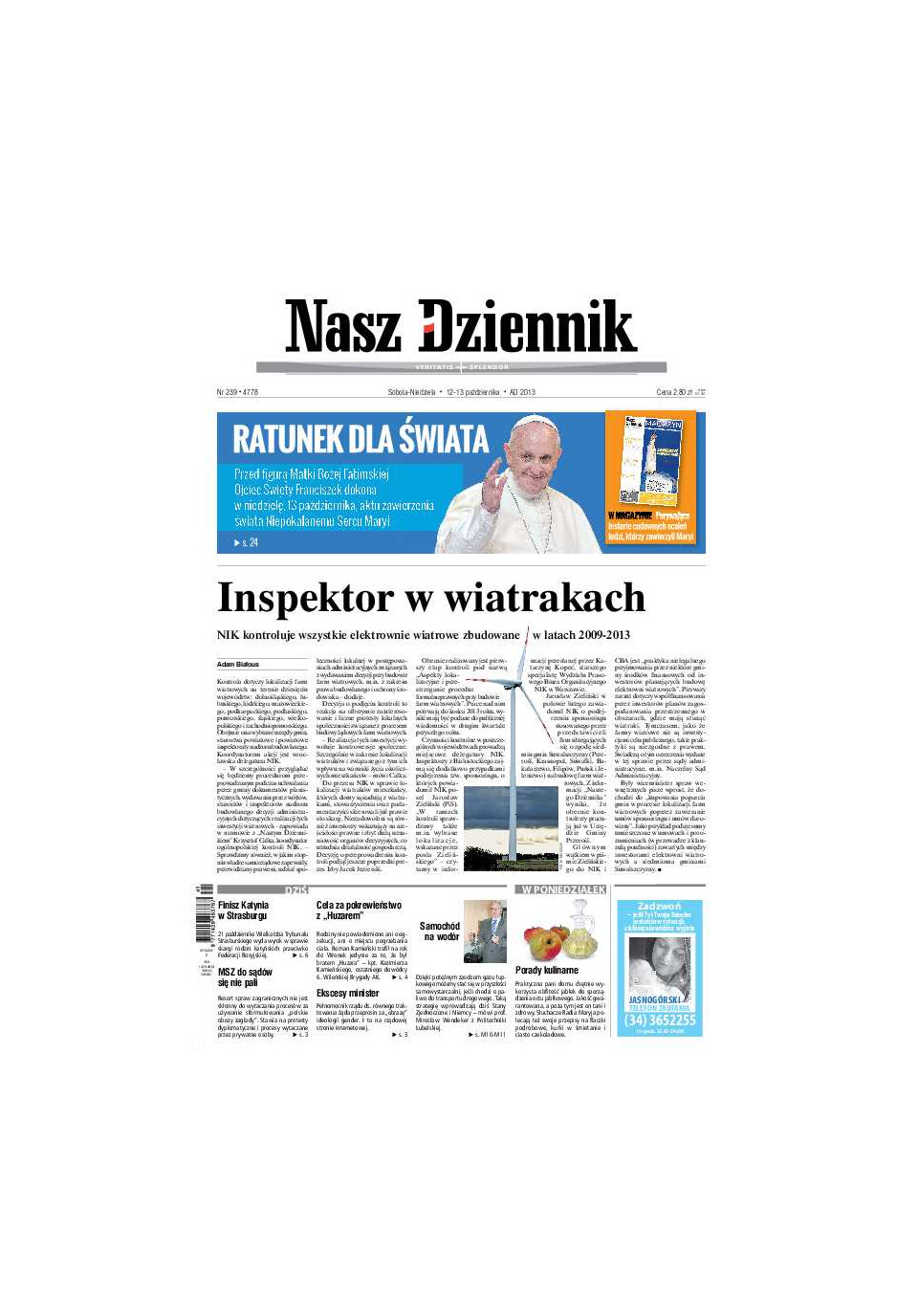 Nasz Dziennik z dnia 12.10.2013 wydanie PDF