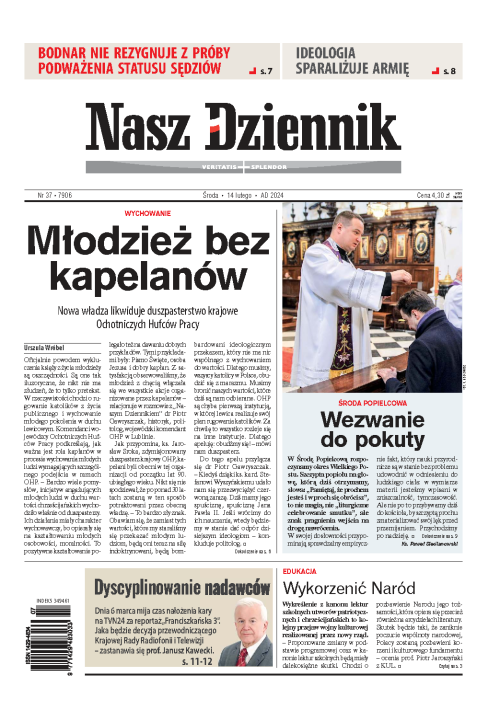 Nasz Dziennik z dnia 14.02.2024 wydanie PDF