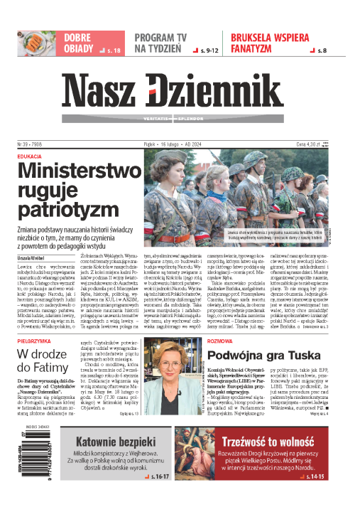 Nasz Dziennik z dnia 16.02.2024 wydanie PDF