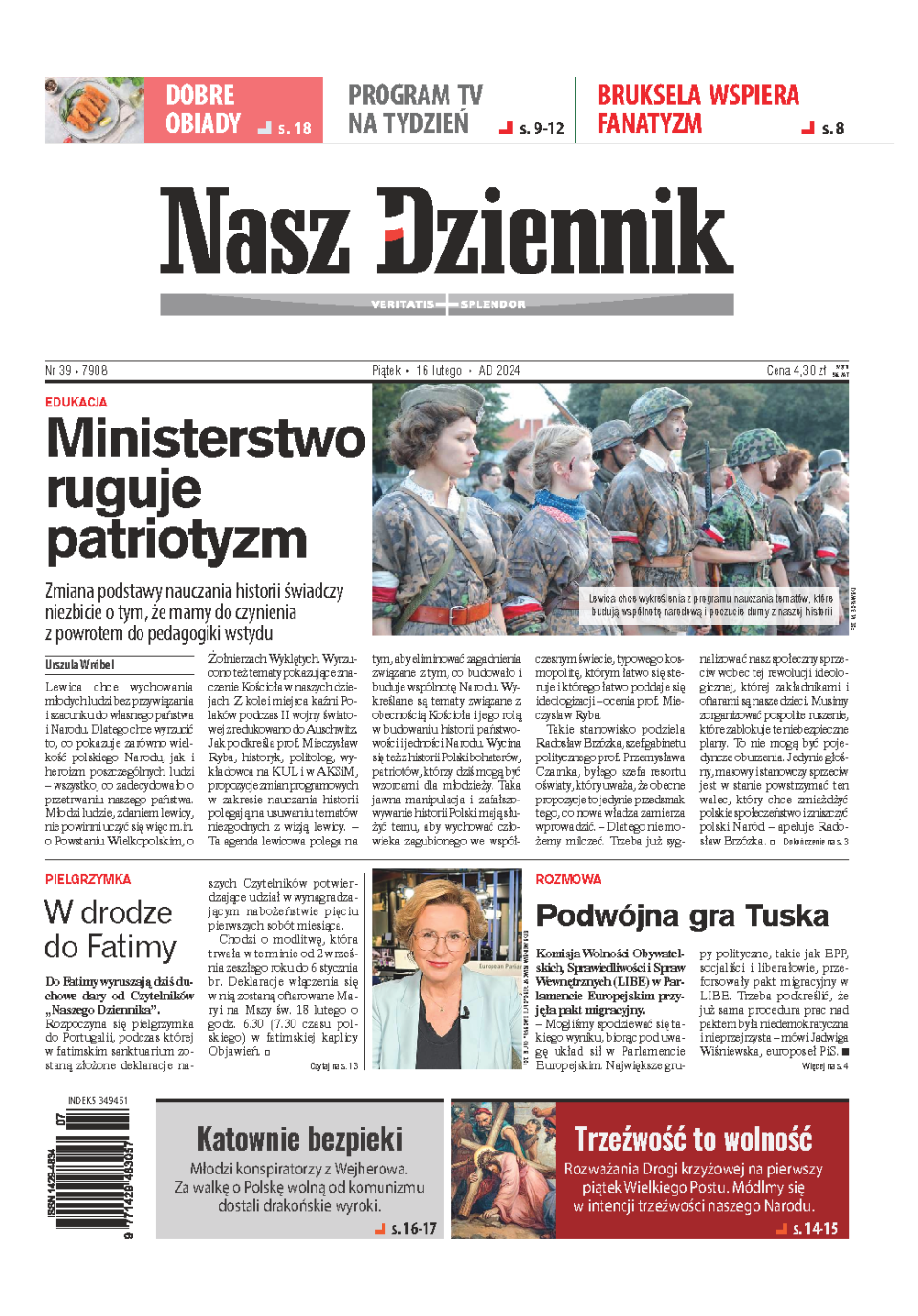 Nasz Dziennik z dnia 16.02.2024 wydanie PDF