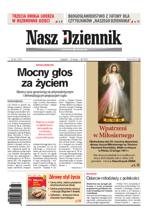 Nasz Dziennik z dnia 22.02.2024 wydanie PDF