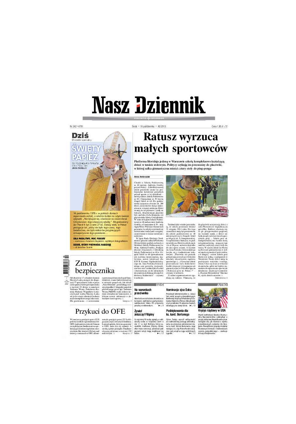 Nasz Dziennik z dnia 16.10.2013 wydanie PDF