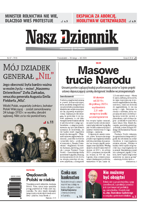 Nasz Dziennik z dnia 26.02.2024 wydanie PDF