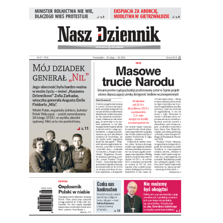 Nasz Dziennik z dnia 26.02.2024 wydanie PDF