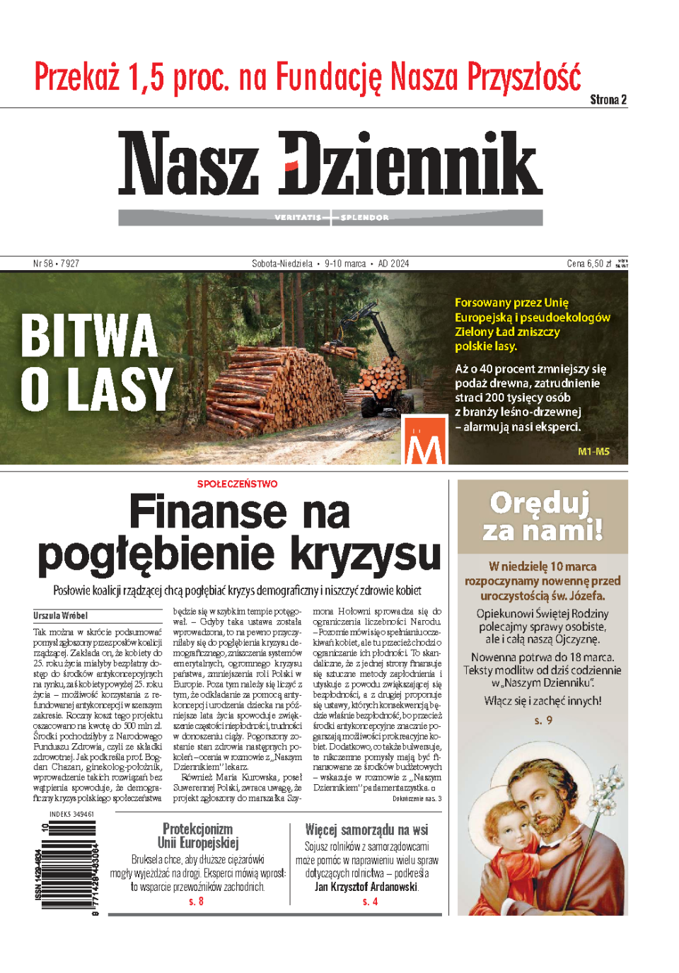 Nasz Dziennik z dnia 09.03.2024 wydanie PDF
