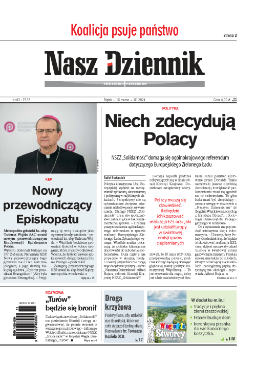Nasz Dziennik z dnia 15.03.2024 wydanie PDF