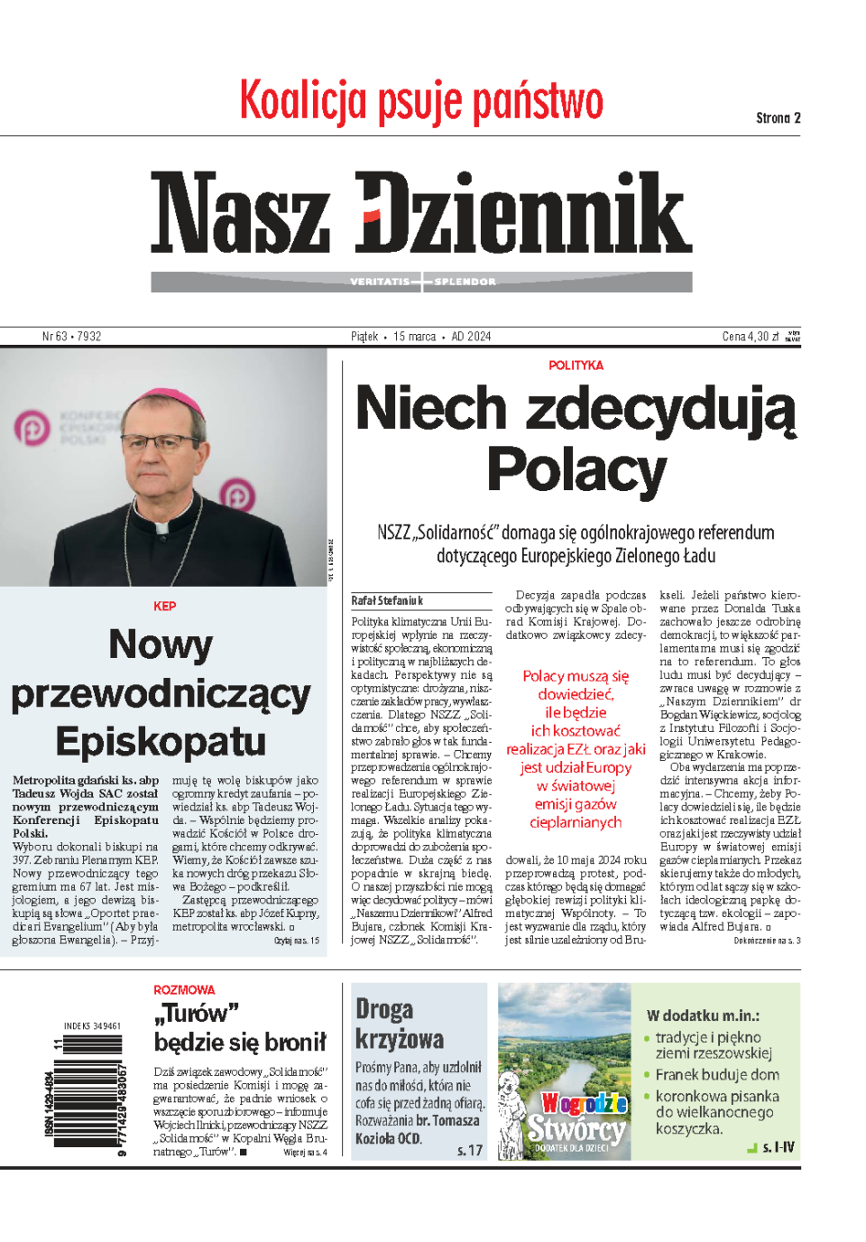 Nasz Dziennik z dnia 15.03.2024 wydanie PDF