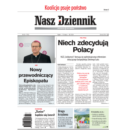 Nasz Dziennik z dnia 15.03.2024 wydanie PDF
