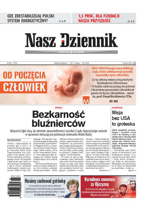 Nasz Dziennik z dnia 16.03.2024 wydanie PDF
