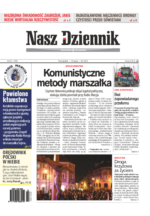 Nasz Dziennik z dnia 18.03.2024 wydanie PDF
