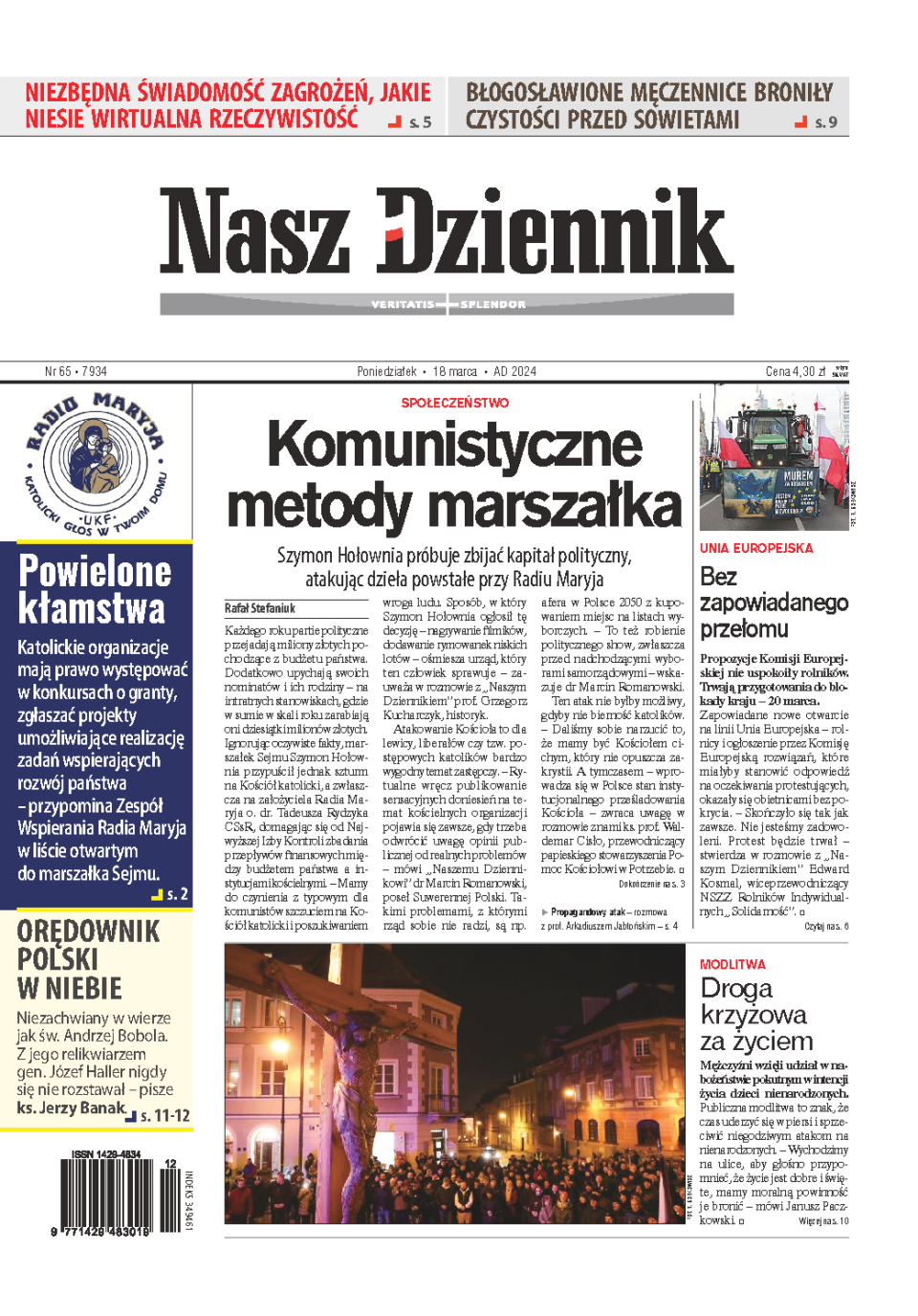 Nasz Dziennik z dnia 18.03.2024 wydanie PDF