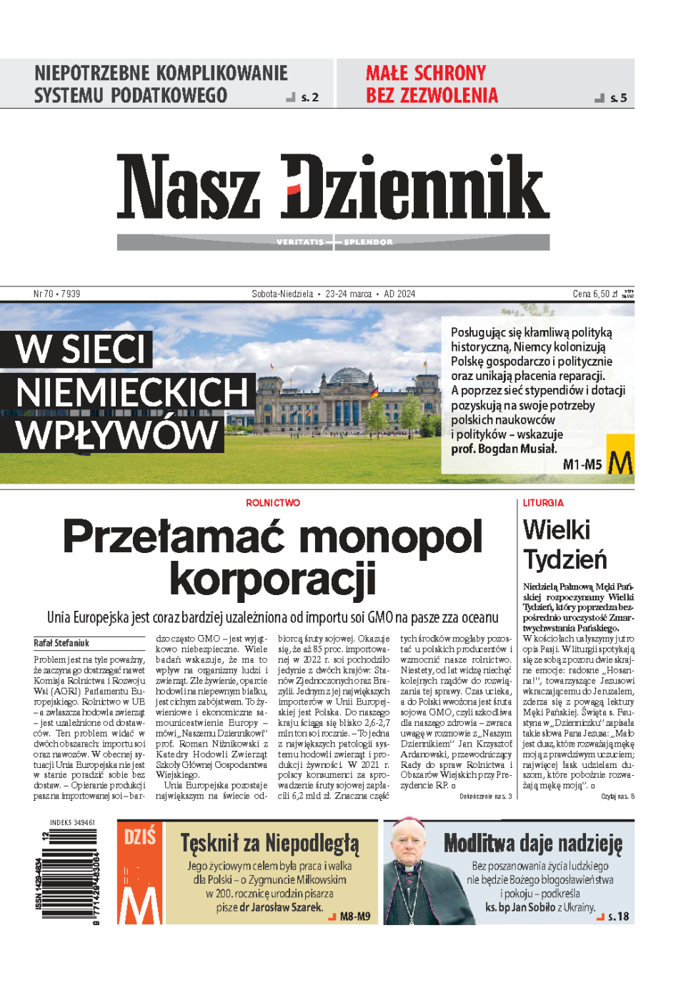 Nasz Dziennik z dnia 23.03.2024 wydanie PDF