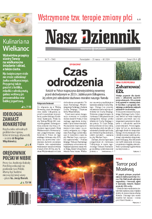 Nasz Dziennik z dnia 25.03.2024 wydanie PDF