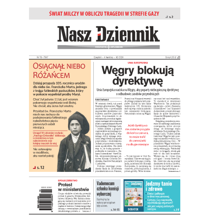 Nasz Dziennik z dnia 04.04.2024 wydanie PDF