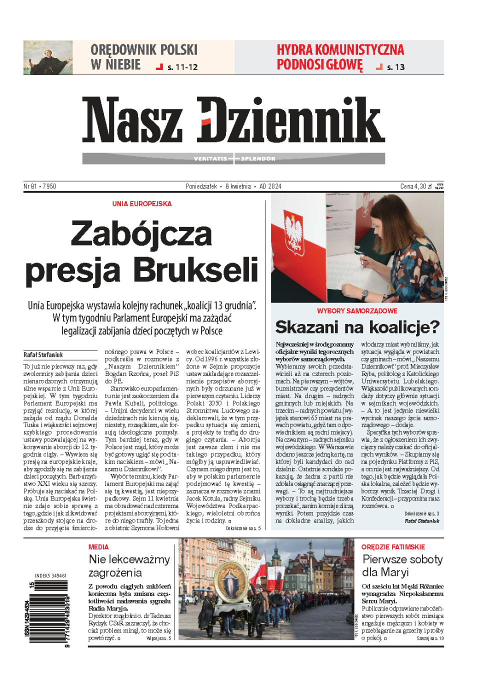 Nasz Dziennik z dnia 08.04.2024 wydanie PDF