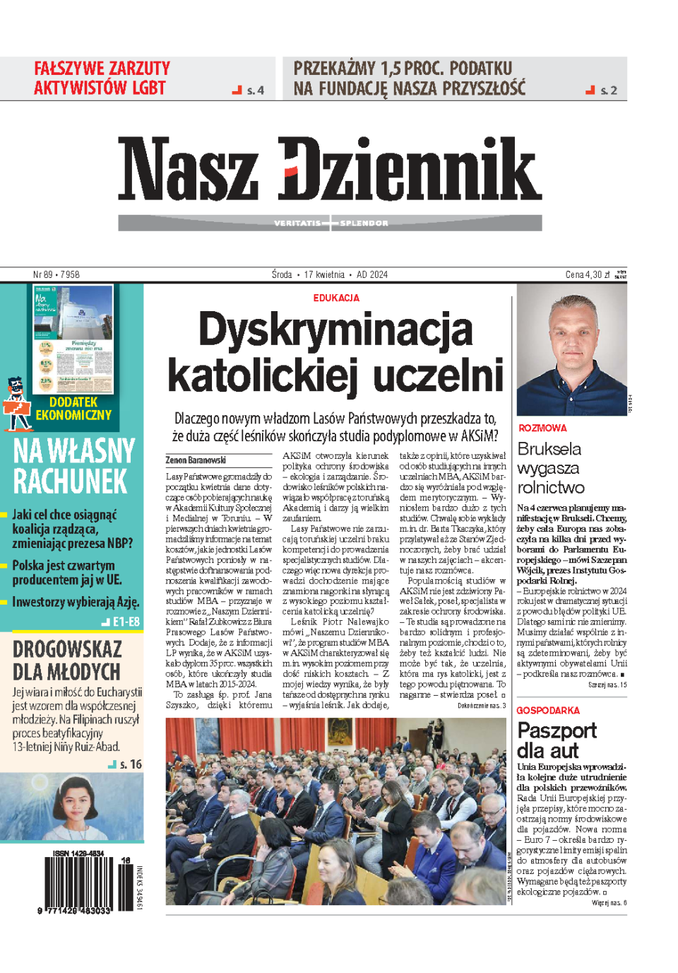 Nasz Dziennik z dnia 17.04.2024 wydanie PDF