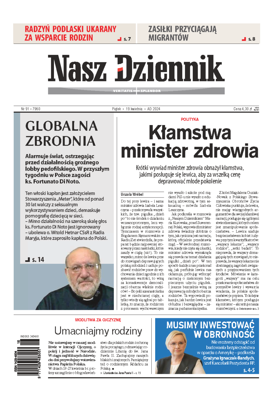 Nasz Dziennik z dnia 19.04.2024 wydanie PDF