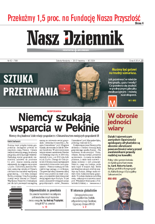 Nasz Dziennik z dnia 20.04.2024 wydanie PDF