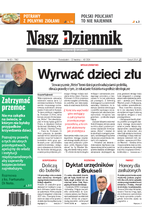 Nasz Dziennik z dnia 22.04.2024 wydanie PDF