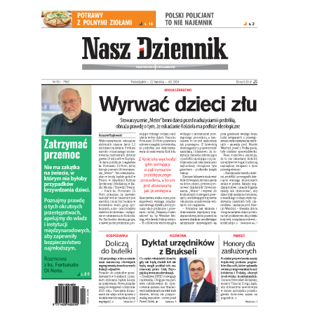 Nasz Dziennik z dnia 22.04.2024 wydanie PDF