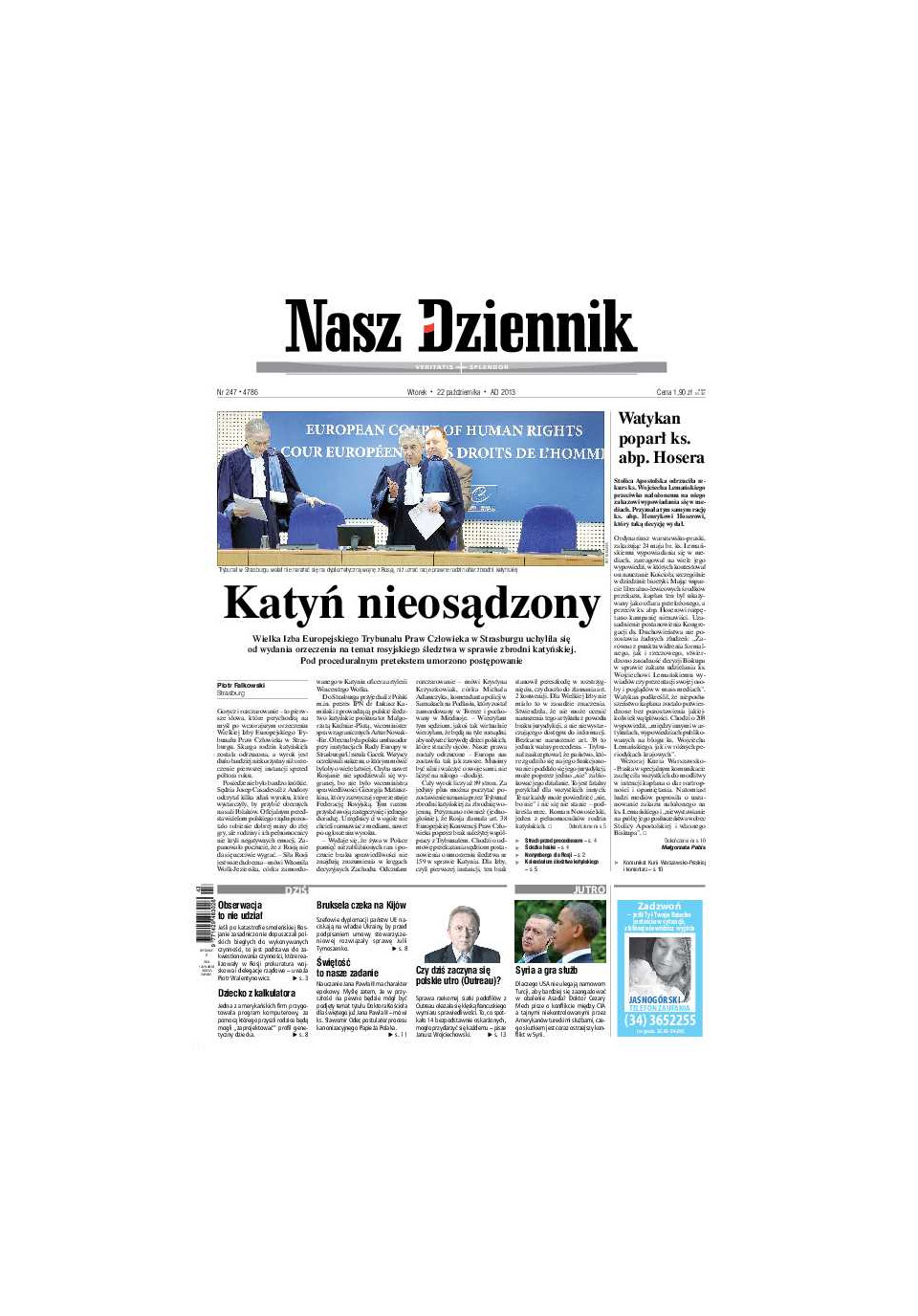 Nasz Dziennik z dnia 22.10.2013 wydanie PDF