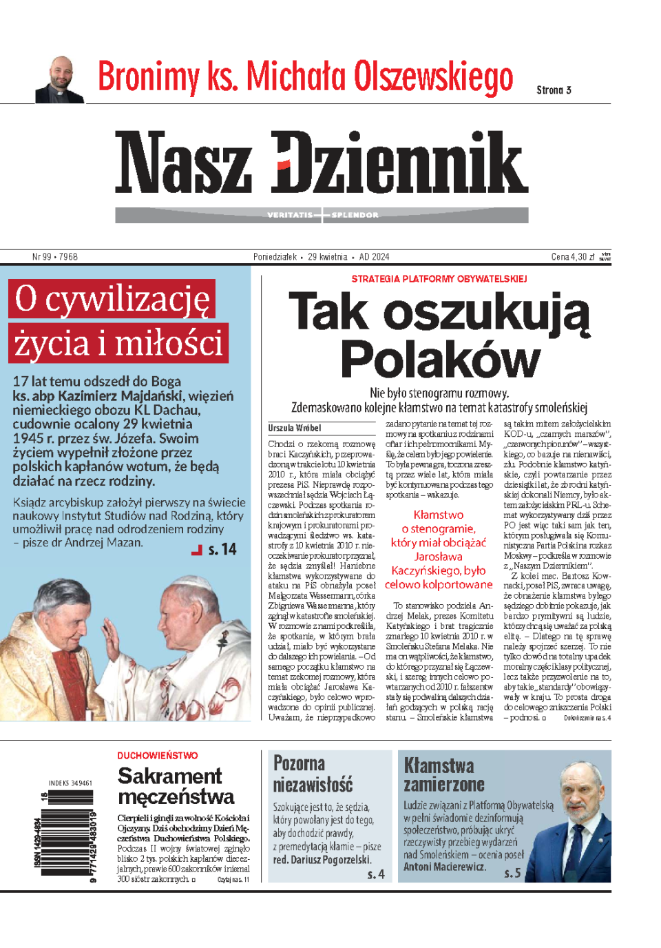 Nasz Dziennik z dnia 29.04.2024 wydanie PDF