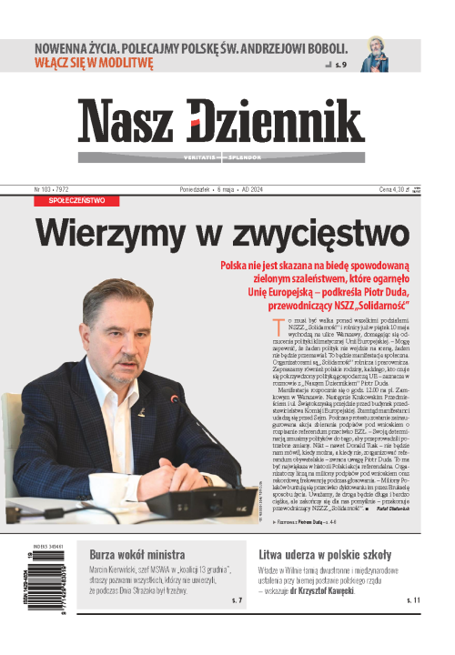 Nasz Dziennik z dnia 06.05.2024 wydanie PDF