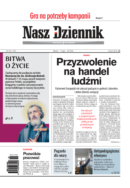 Nasz Dziennik z dnia 07.05.2024 wydanie PDF