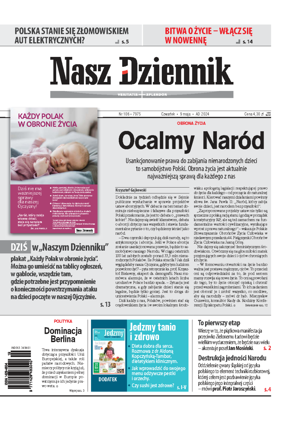 Nasz Dziennik z dnia 09.05.2024 wydanie PDF