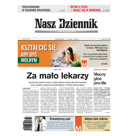 Nasz Dziennik z dnia 11.05.2024 wydanie PDF