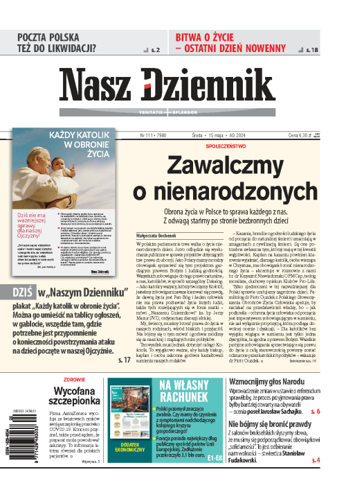 Nasz Dziennik z dnia 15.05.2024 wydanie PDF