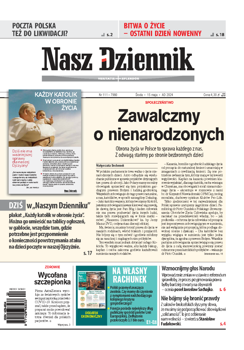 Nasz Dziennik z dnia 15.05.2024 wydanie PDF