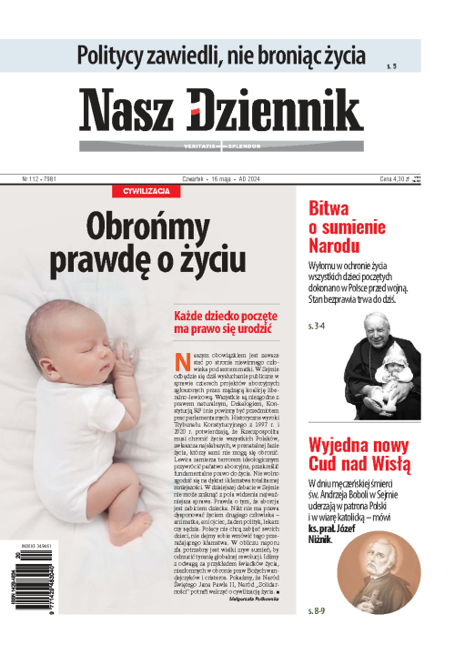 Nasz Dziennik z dnia 16.05.2024 wydanie PDF