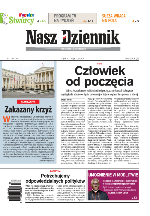 Nasz Dziennik z dnia 17.05.2024 wydanie PDF