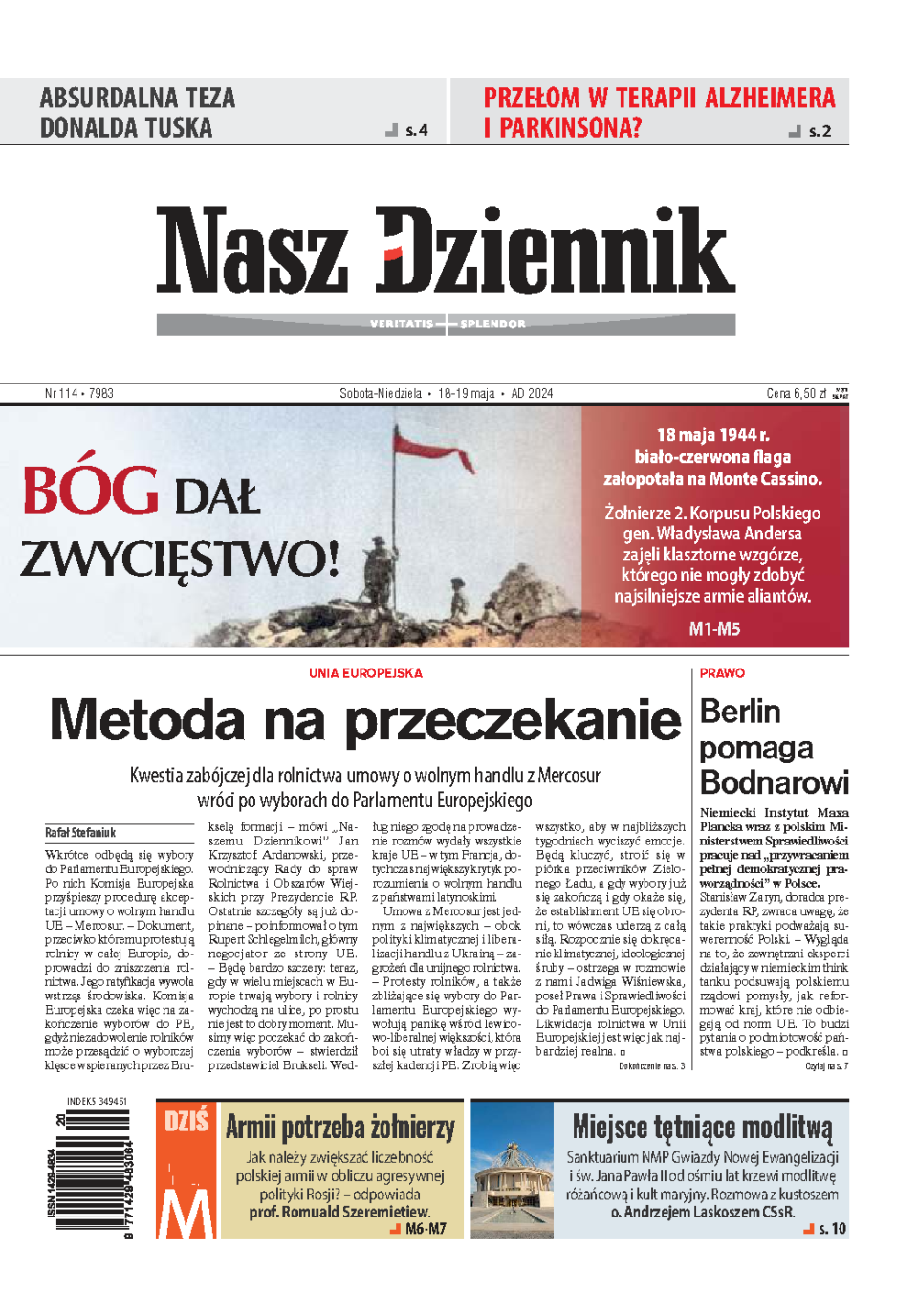 Nasz Dziennik z dnia 18.05.2024 wydanie PDF