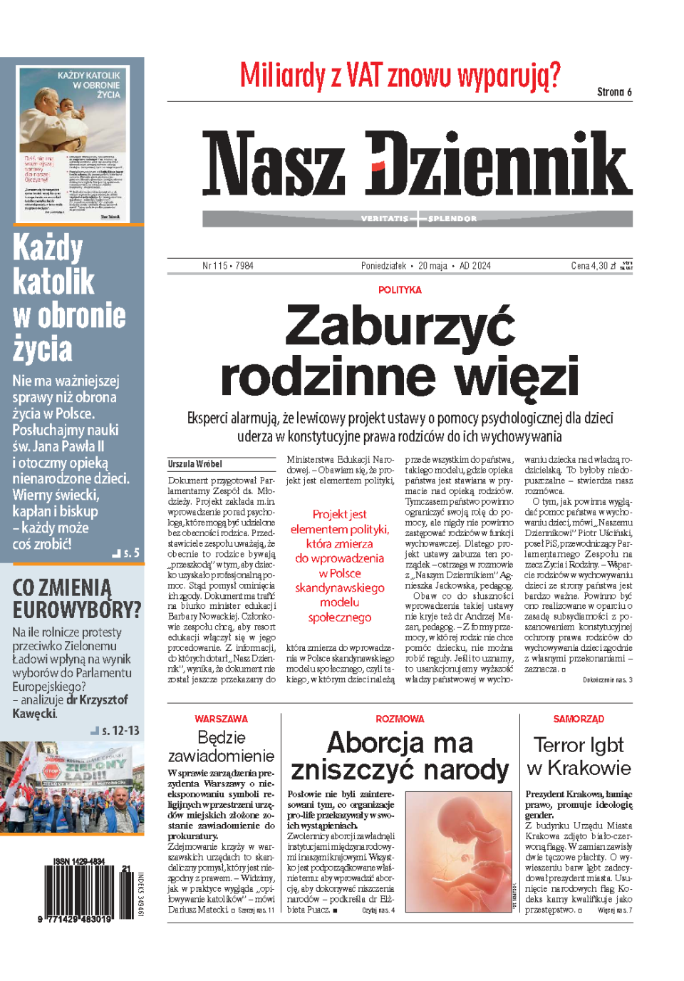 Nasz Dziennik z dnia 20.05.2024 wydanie PDF