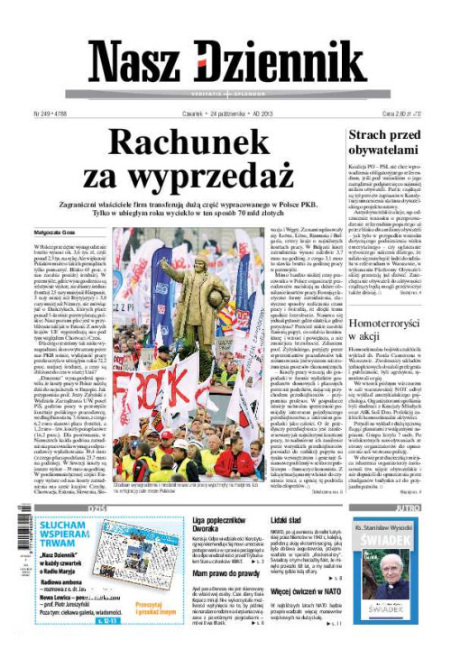 Nasz Dziennik z dnia 24.10.2013 wydanie PDF