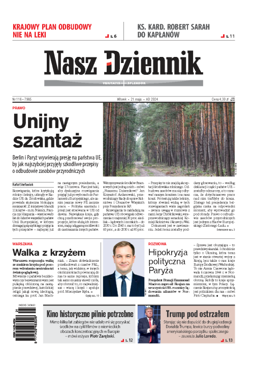 Nasz Dziennik z dnia 21.05.2024 wydanie PDF