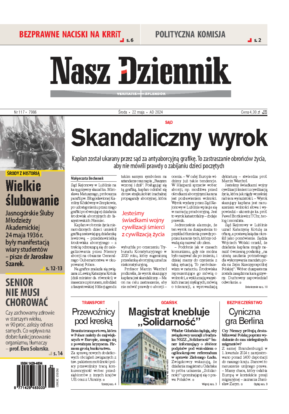 Nasz Dziennik z dnia 22.05.2024 wydanie PDF