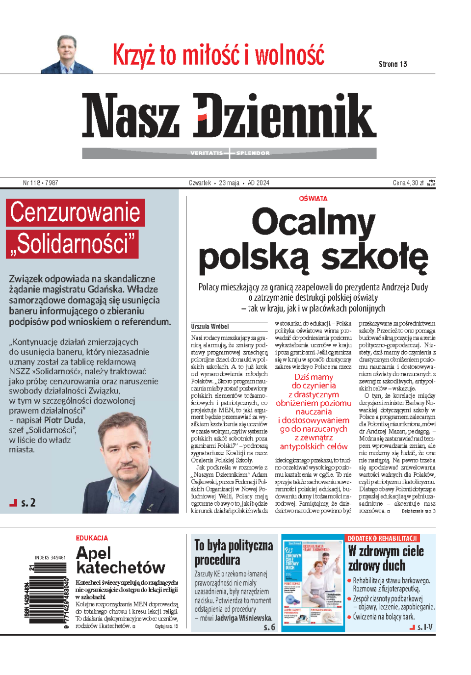Nasz Dziennik z dnia 23.05.2024 wydanie PDF