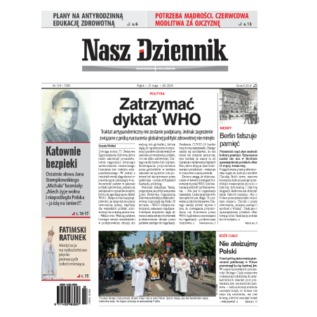 Nasz Dziennik z dnia 31.05.2024 wydanie PDF