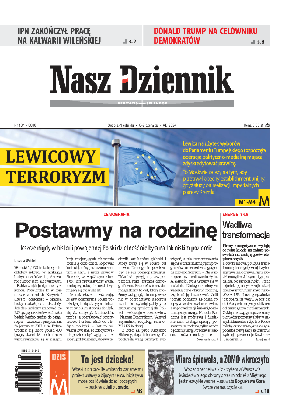 Nasz Dziennik z dnia 08.06.2024 wydanie PDF