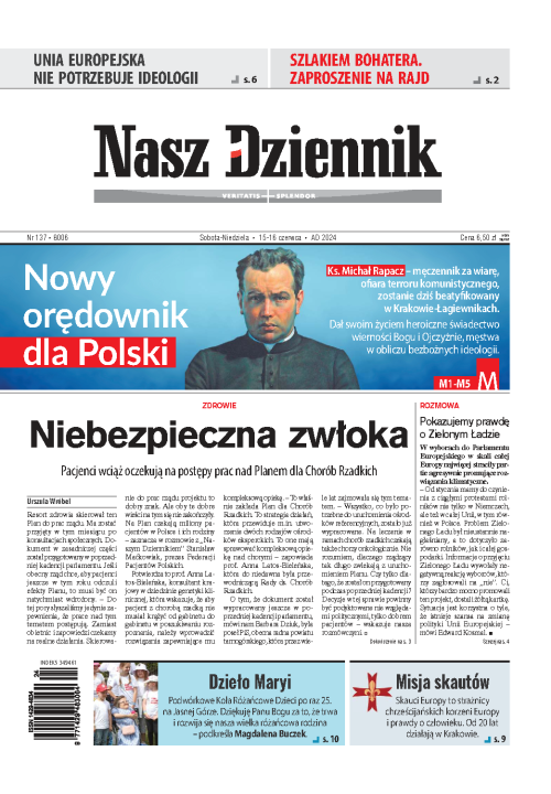 Nasz Dziennik z dnia 15.06.2024 wydanie PDF