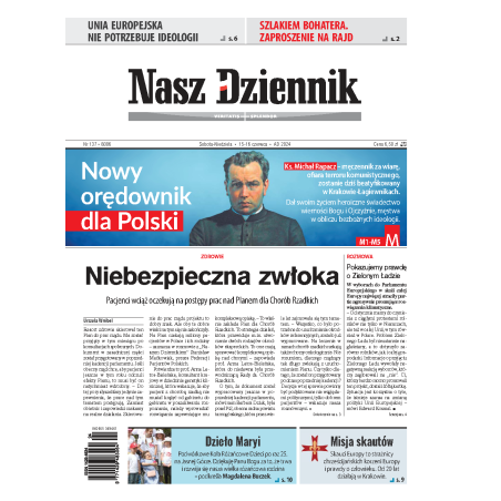 Nasz Dziennik z dnia 15.06.2024 wydanie PDF