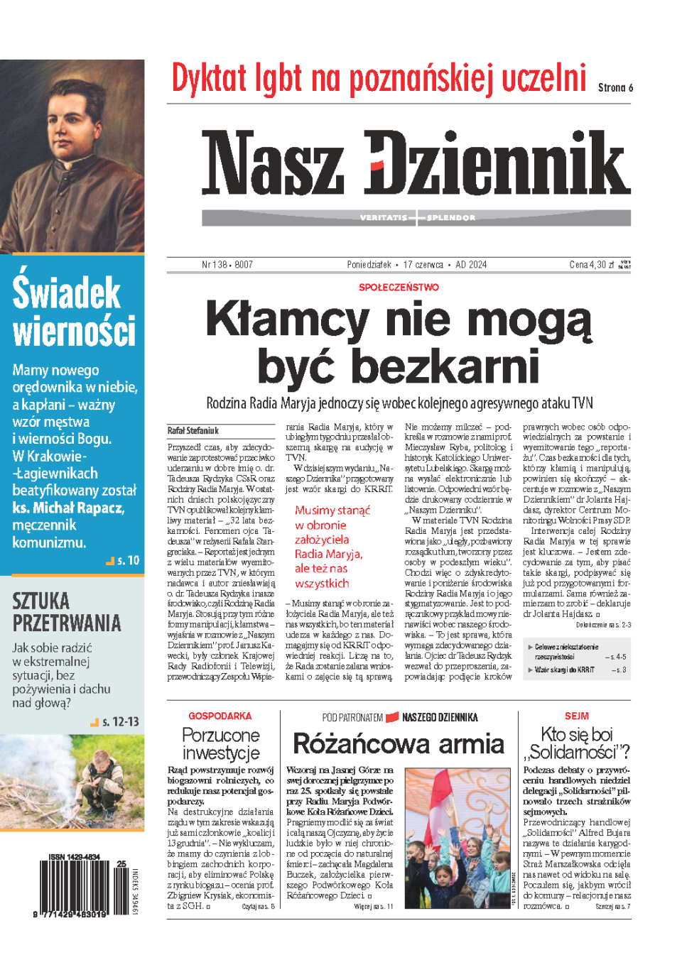 Nasz Dziennik z dnia 17.06.2024 wydanie PDF