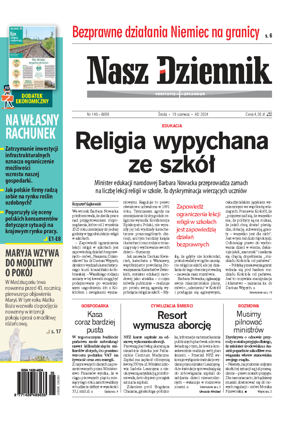 Nasz Dziennik z dnia 19.06.2024 wydanie PDF