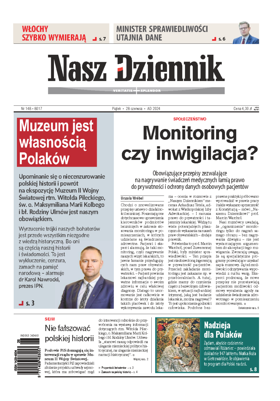Nasz Dziennik z dnia 28.06.2024 wydanie PDF
